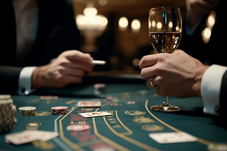 Live roulette table with spinning wheel and dealer interface